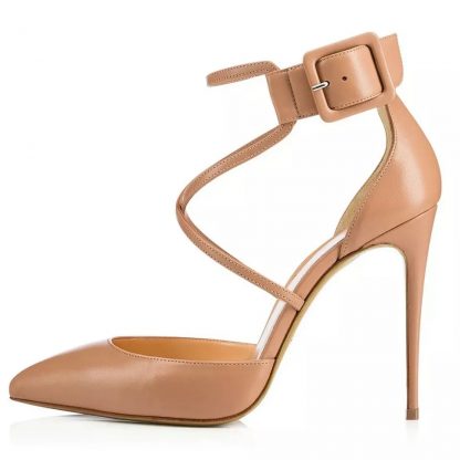 The Ferago Cross Tied Buckle Pumps