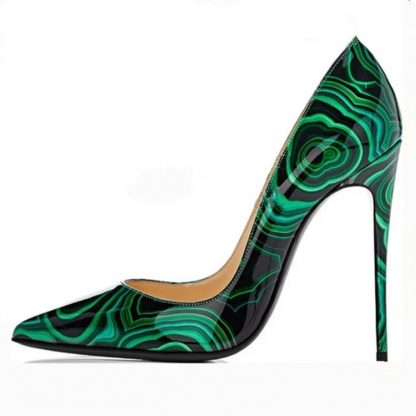 The Ferago Floral Green Pumps 1