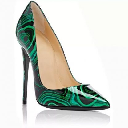 The Ferago Floral Green Pumps 2