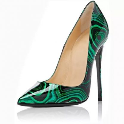 The Ferago Floral Green Pumps 4