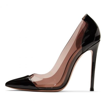 The Ferago Grey Black PVC Pumps 1