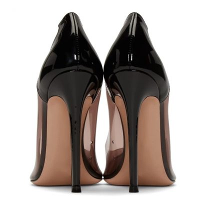 The Ferago Grey Black PVC Pumps 2