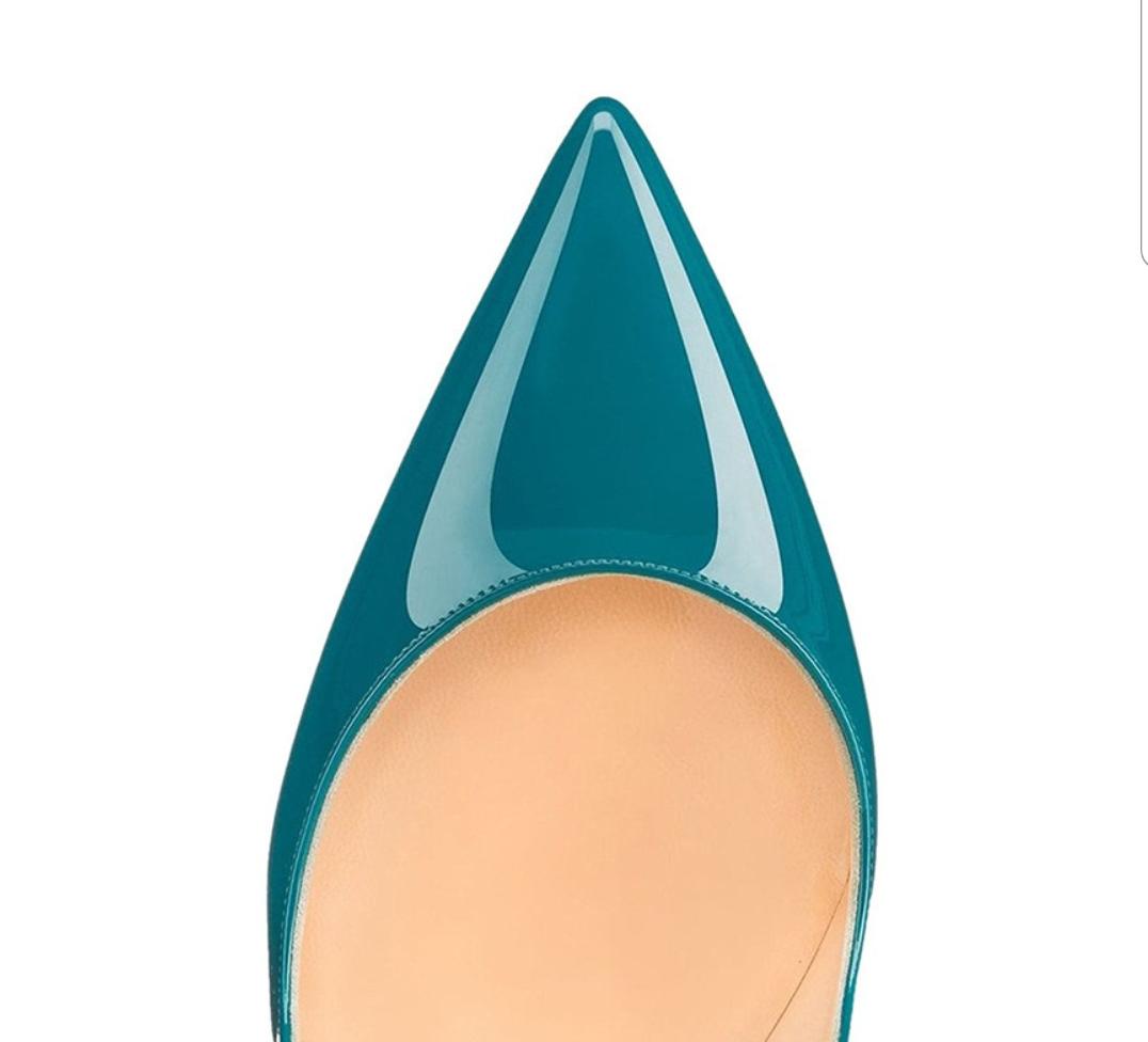 Teal patent sales leather pumps
