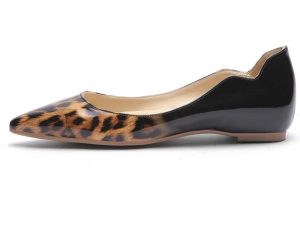 The Ferago Leopard Leather Flats 1