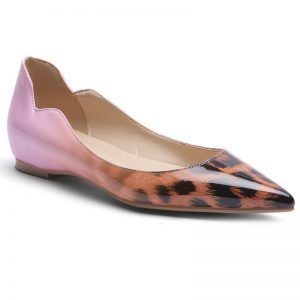 The Ferago Leopard Leather Flats 4