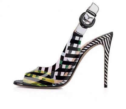 The Ferago Multicolor PVC Heels 1