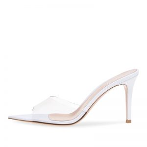 The Ferago Open Toe PVC Transparent Mules 3