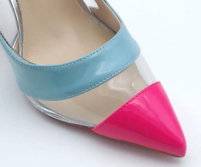 The Ferago PVC Multicolored Transparent Pumps 5