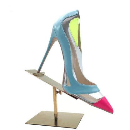 The Ferago PVC Multicolored Transparent Pumps 6