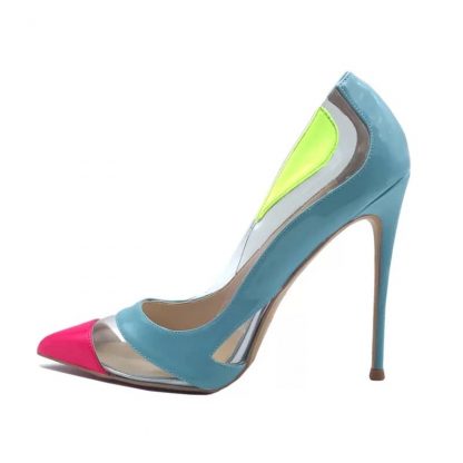 The Ferago PVC Multicolored Transparent Pumps 7