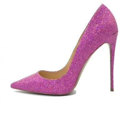 The Ferago Pink Glitter Pumps 3