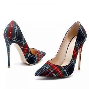 The Ferago Plaid Pumps 6