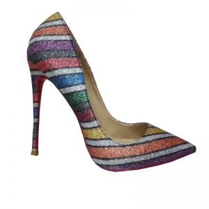 The Ferago Rainbow Glitter Pumps 1