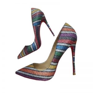 The Ferago Rainbow Glitter Pumps 3