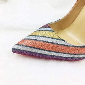 The Ferago Rainbow Glitter Pumps 4