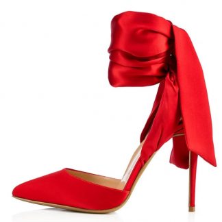 The Ferago Satin Slingback Pumps 3