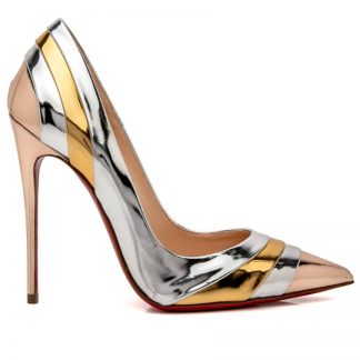 The Ferago Silver Gold Glitter Pumps 1