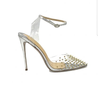 The Ferago Silver Rivet Pumps 1