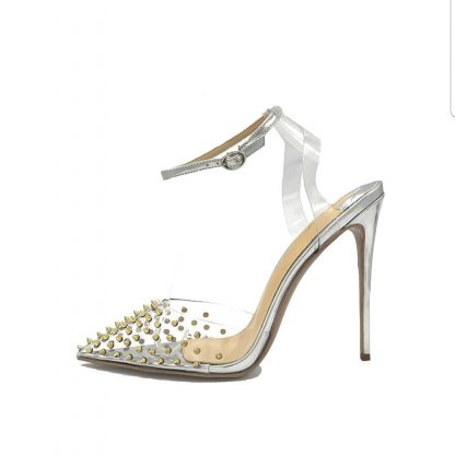 The Ferago Silver Rivet Pumps 3