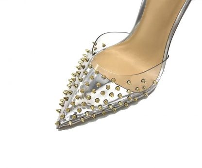 The Ferago Silver Rivet Pumps 4