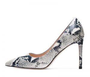 The Ferago Snake Print Pumps 1