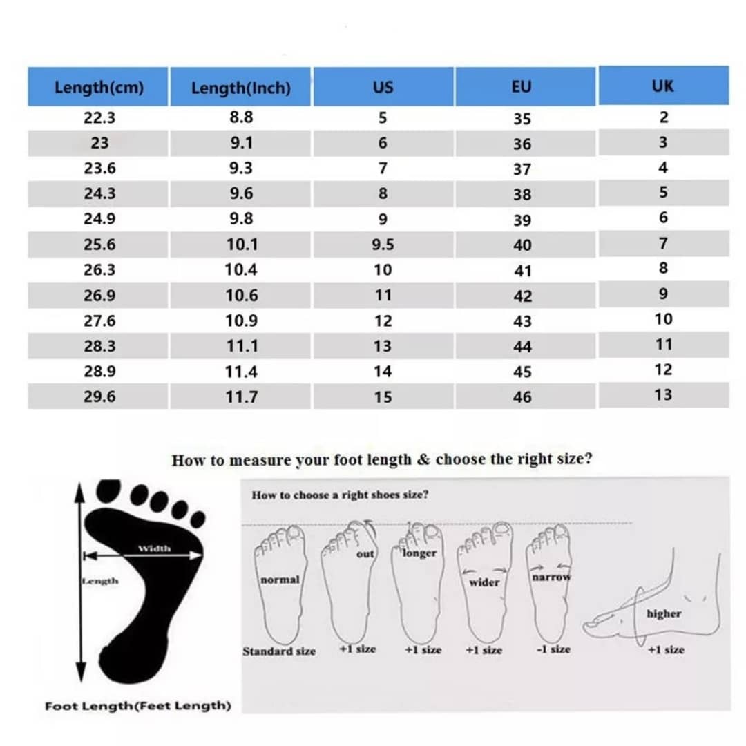 Ferago Size Chart 2022