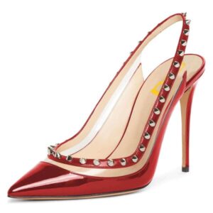 red_clear_pvc_rivets_stiletto_heel_slingback_pumps_4_